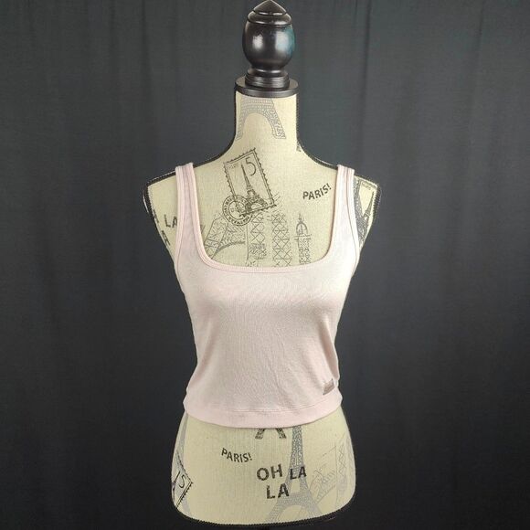 ♡ Calvin Klein ♡ Sleepwear Pure Ribbed Crop Tank Top - Picture 1 of 6